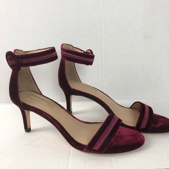 maroon low heels